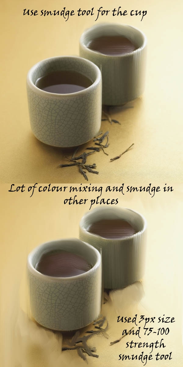 Creation of The Painting of a Cup: Step 1